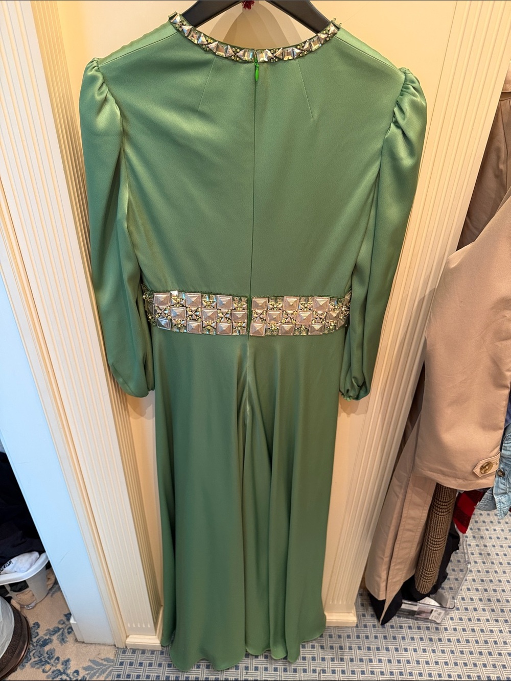 Jenny Packman Merida Beaded Satin Gown - Picture 14 of 16